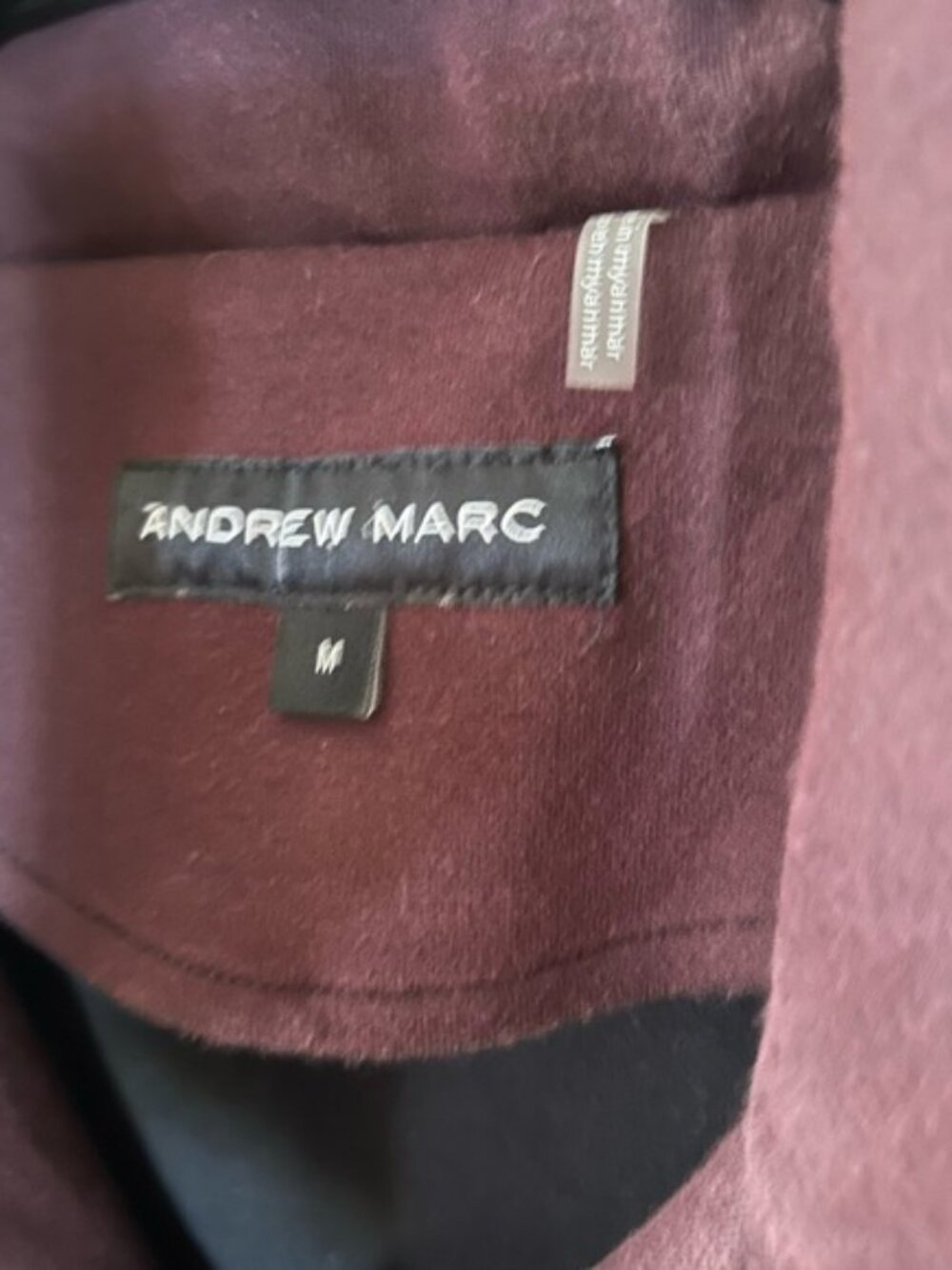 Andrew Marc Deep Burgundy Hooded Jacket - Picture 5 of 5
